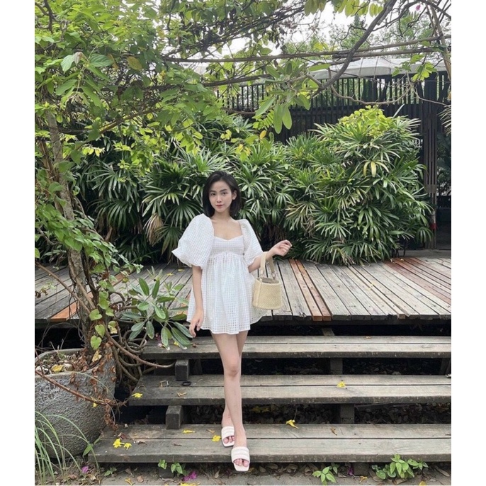 SÉT ÁO BABYDOLL LƯỚI TAY BỒNG