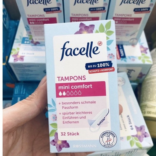 [FREESHIP] -  Băng vệ sinh Tampon Facelle Đức đầy đủ size