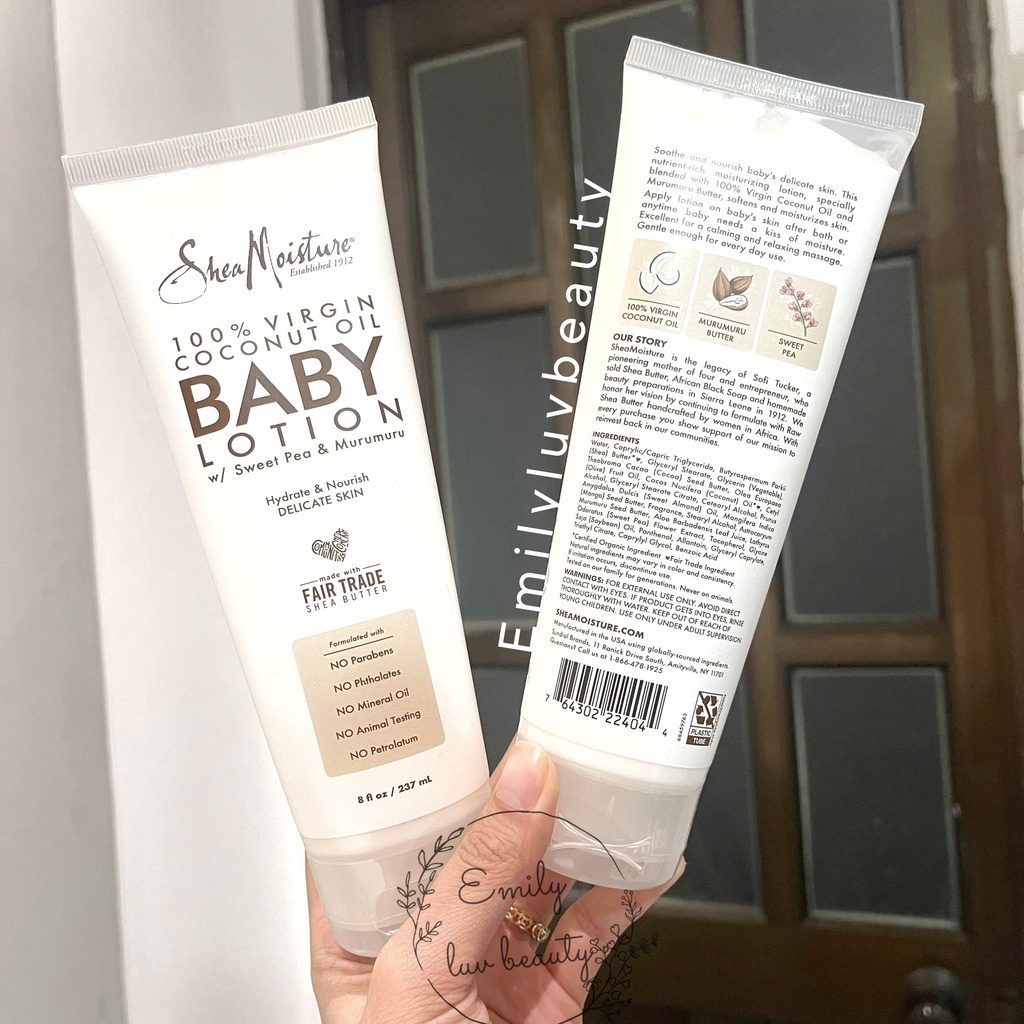 Kem dưỡng Coconut Oil Baby Lotion Shea Moisture Tuýp 237ml