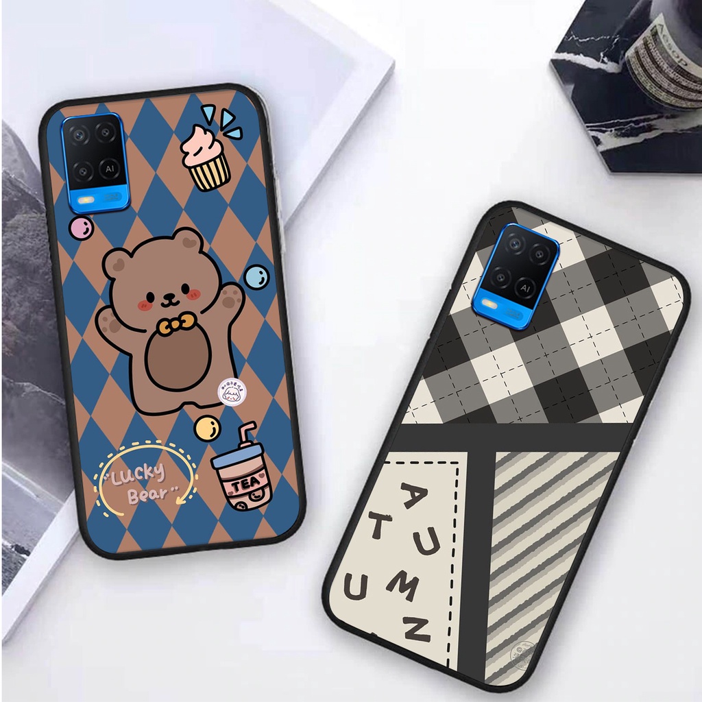 Ốp lưng Oppo A52/A92/A54 / A55 / A53 in hình 3D lucky, gấu Brick xinh xắn - KHÔNG NÊN BỎ LỠ