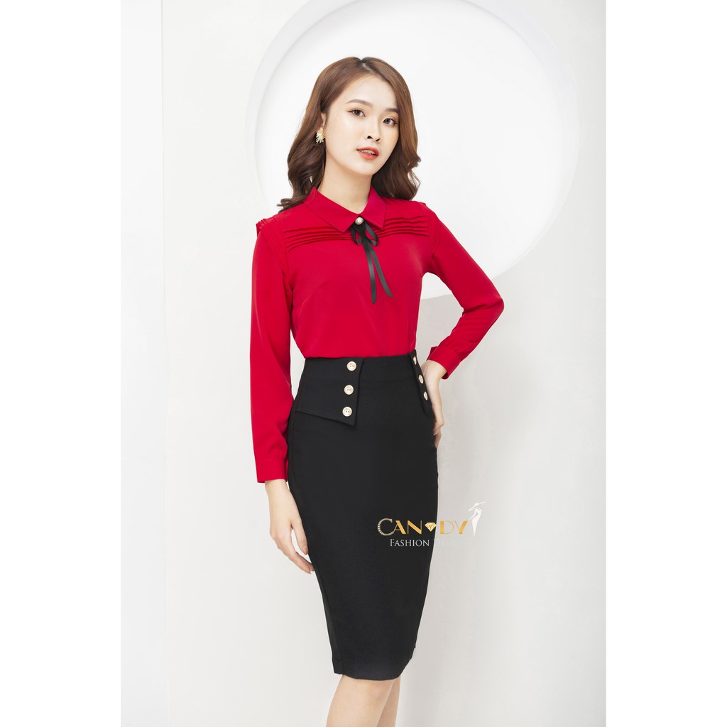 Chân Váy Nữ ❣️𝑭𝒓𝒆𝒆𝒔𝒉𝒊𝒑❣️ Chân Váy Bút Chì Đáp Eo CV44 - Hàng VNXK - Candy Fashion | BigBuy360 - bigbuy360.vn