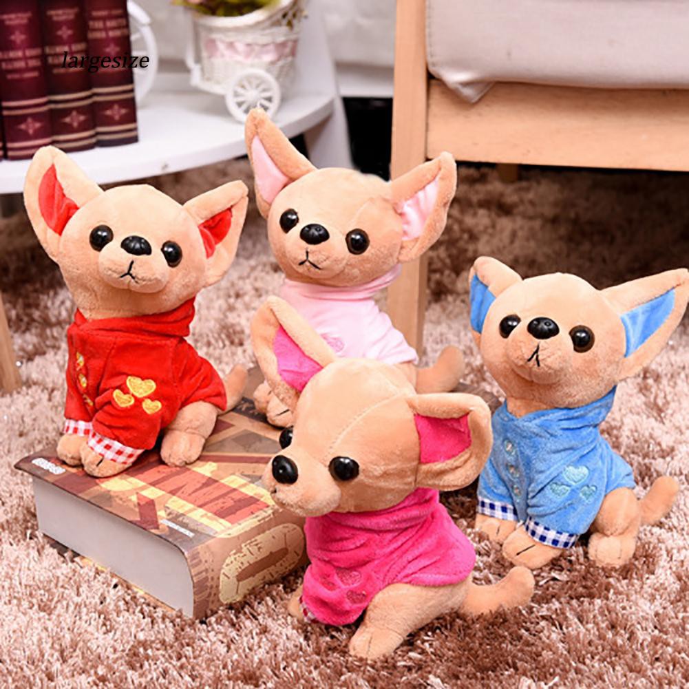 Gấu bông hình chó chihuahua mặc áo cao 17cm xinh xắn