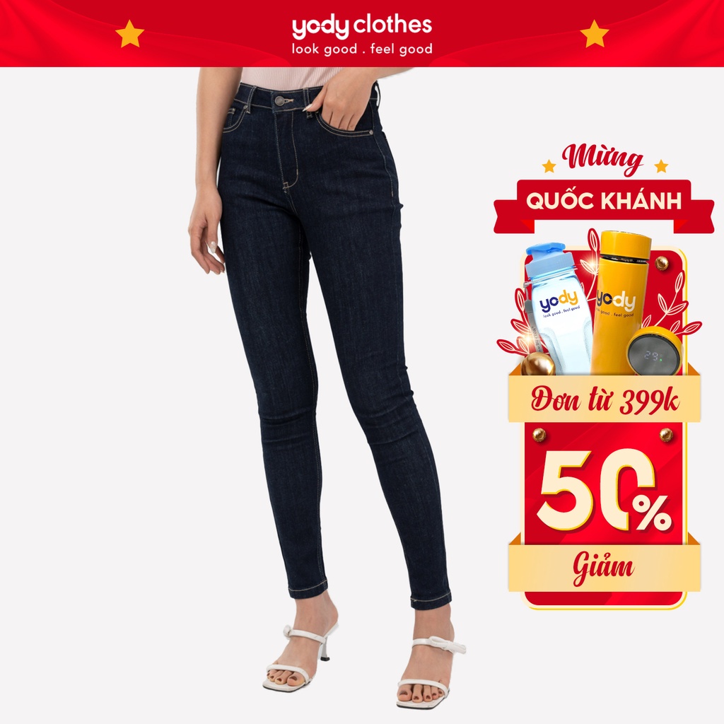 Quần jean nữ YODY lưng cao ôm tôn dáng phù hợp đi chơi, công sở QJN3102