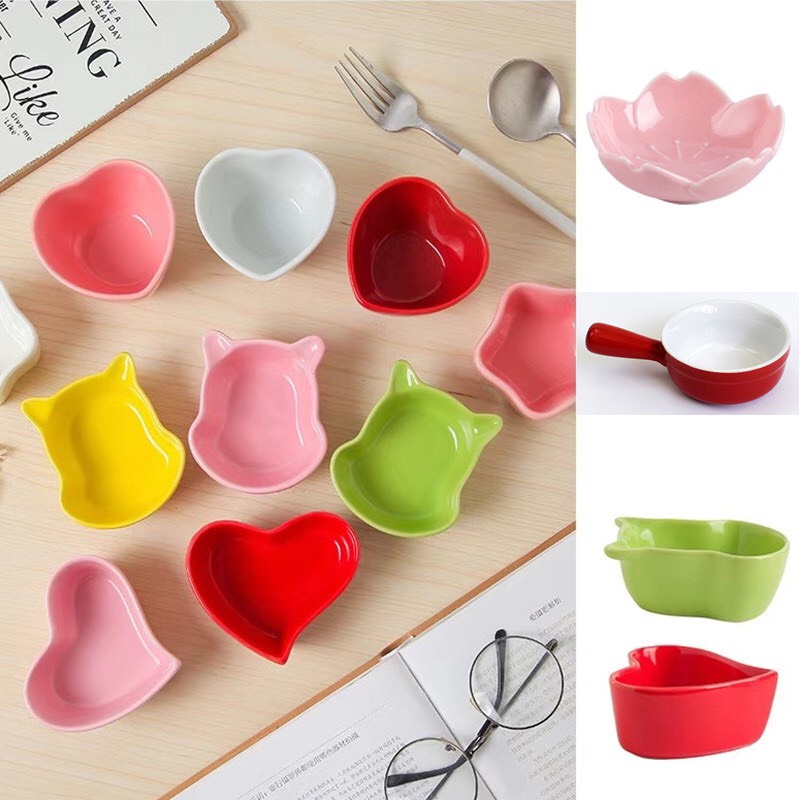 Bát sứ ăn dặm cho bé hình gấu pooh, ngôi sao, trái tim