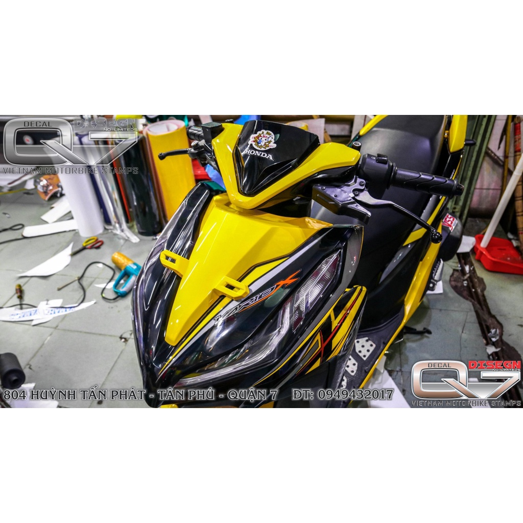 Tem rời vario - vàng đen - decalq7