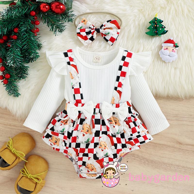 Set Áo Liền Quần &amp; Băng Đô Quấn Đầu Cho Bé Gái 3-18 Tháng Tuổi