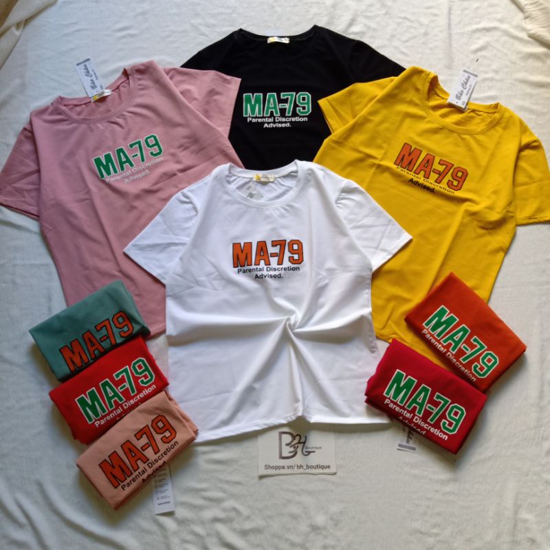 Áo thun nữ Tay Ngắn Cổ Tròn Vải Cotton 4 Chiều In Chữ Nổi Màu Đen,trắng,hồng, Vàng