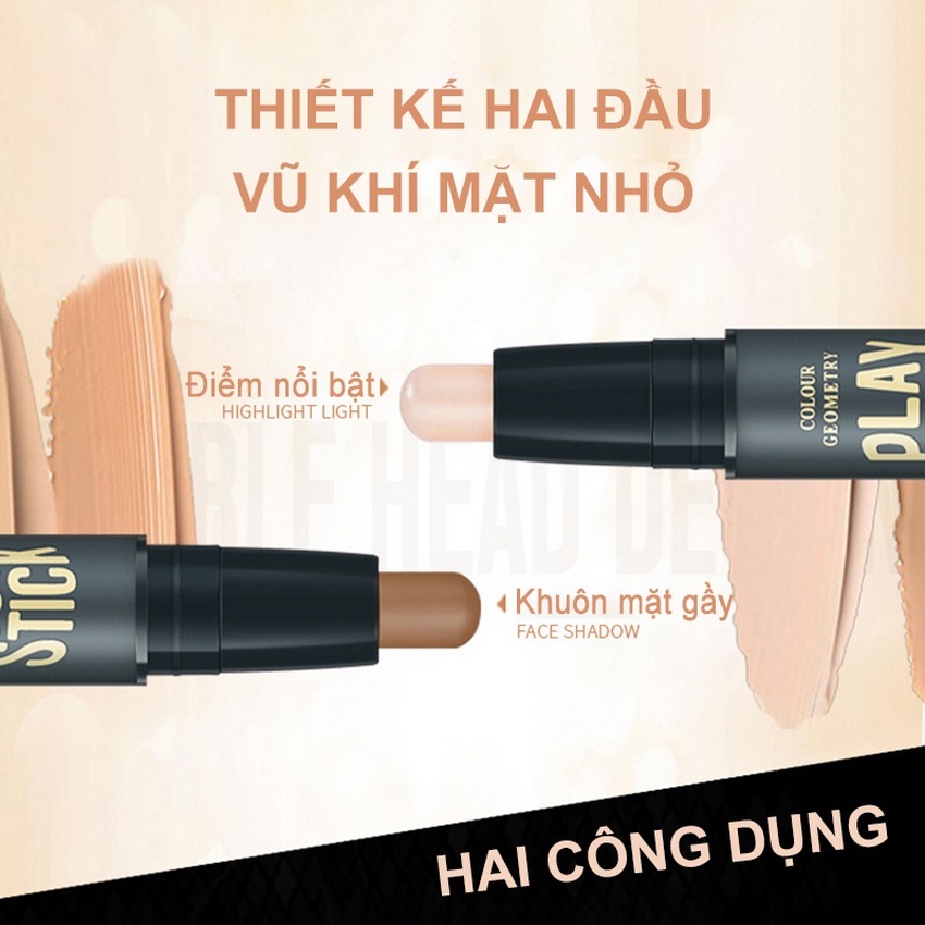 Bút tạo khối 2 đầu Che khuyết điểm thanh highlight nội địa trung GALA HOME