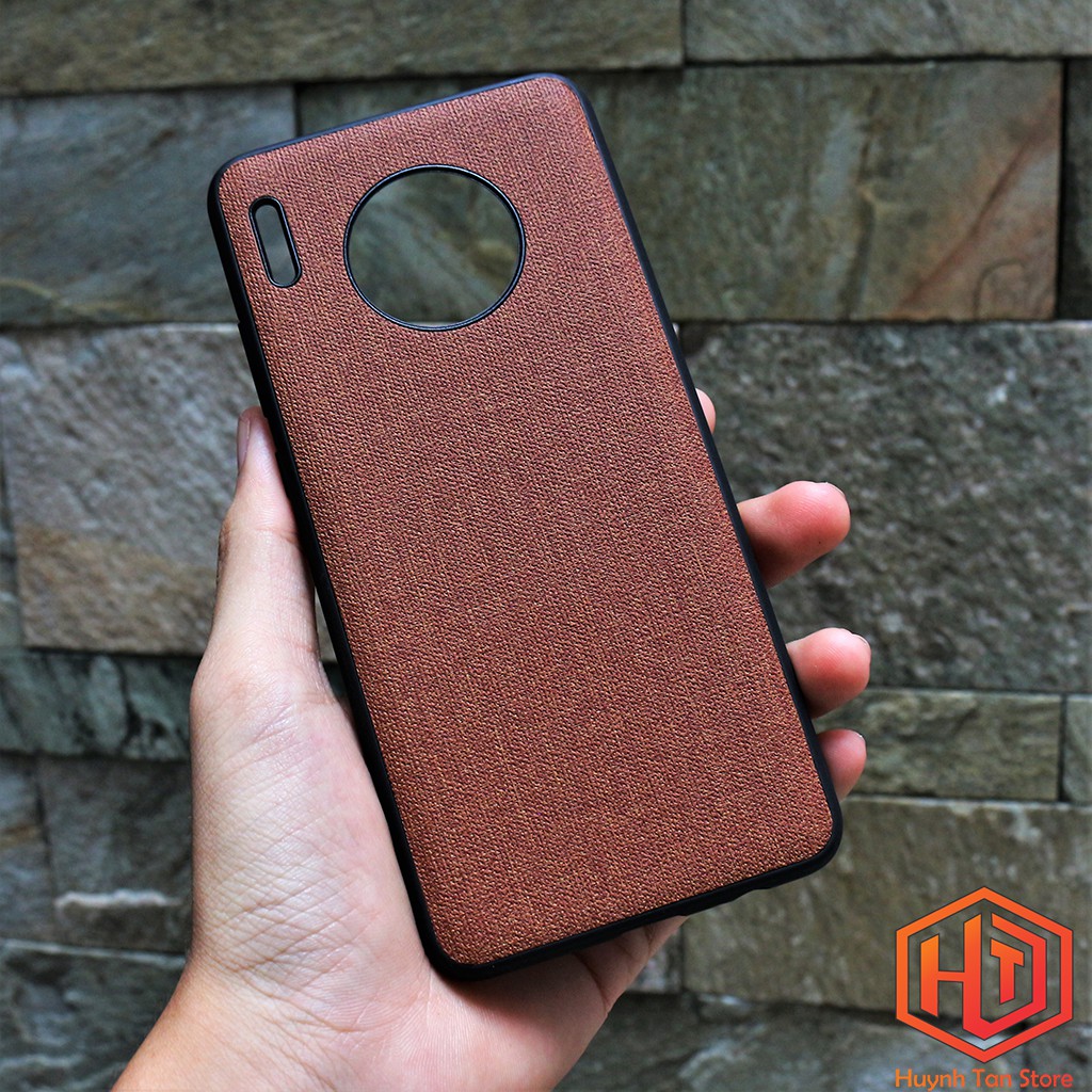 Ốp lưng huawei mate 30 chống vân tay nhựa cứng viền đen giả vải JEAN 1 màu phụ kiện điện thoại huỳnh tân store