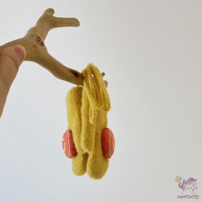 Găng tay lông cừu trơn màu hình hoạt hình phong cách Hàn quốc cho bé