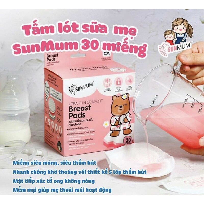 Miếng Lót Thấm Sữa Sunmum Siêu Thấm, Tấm Lót Thấm Sữa, Thấm Lót Sữa Cho Mẹ Haobaby2018