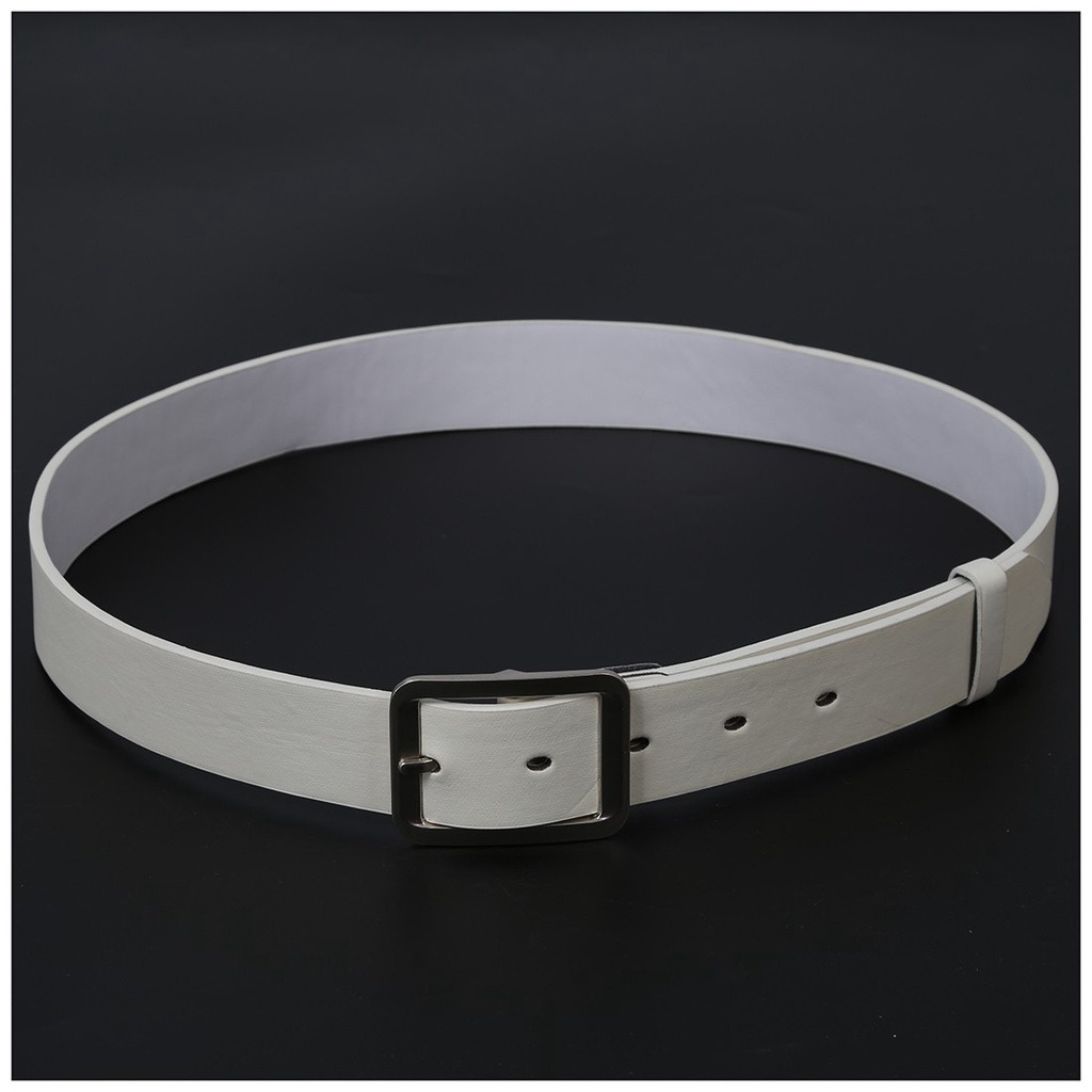Dây thắt lưng giả da màu trắng thời trang cho nam