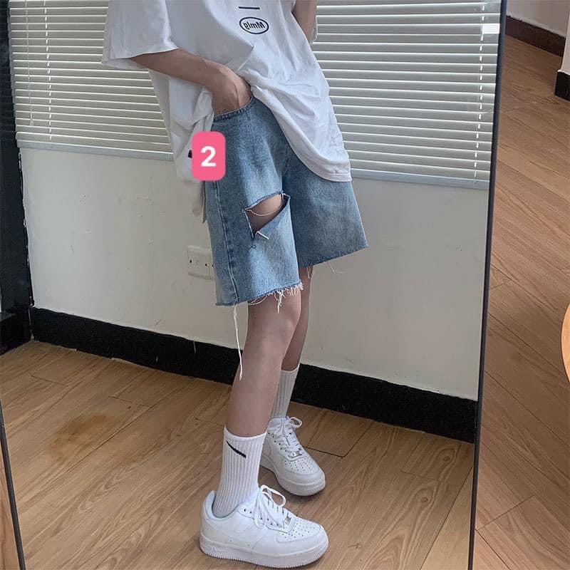 Quần ngố bò ống suông thời trang | BigBuy360 - bigbuy360.vn