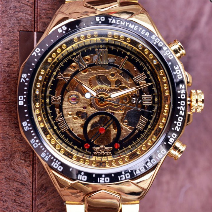 Đồng Hồ Nam Cơ Lộ Máy Dây Thép Thời Trang Winner