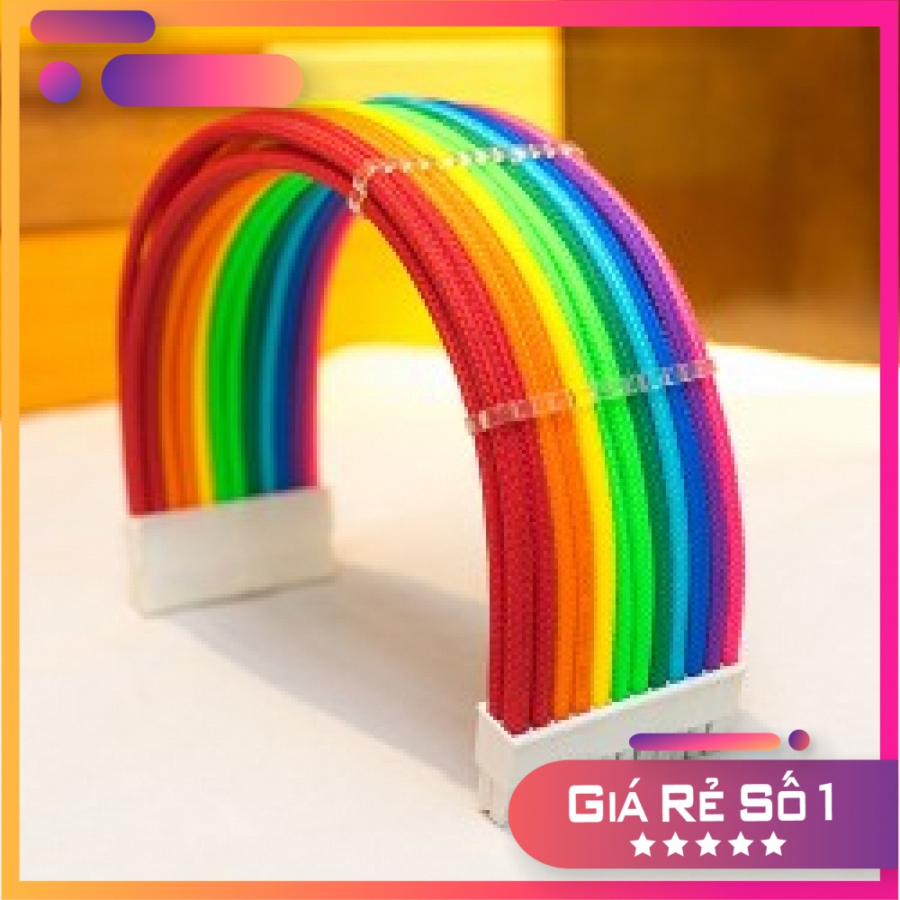 Dây nguồn cầu vồng bọc lưới 24Pin- 8 pin -6Pin - 4Pin lõi 16AWG cho VGA và CPU