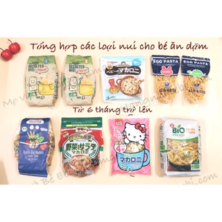Tổng hợp các loại nui (pasta) cho bé ăn dặm