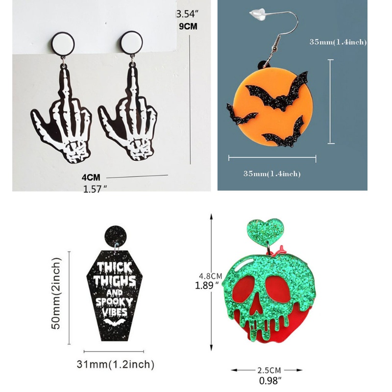 Khuôn Làm Bông Tai Epoxy Hình Mạng Nhện Phong Cách Halloween Độc Đáo DIY