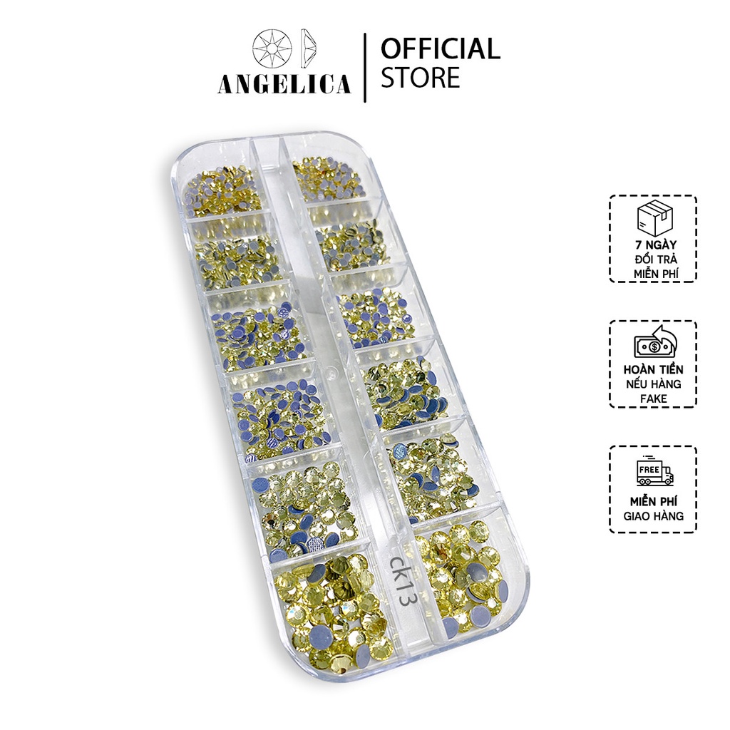 Khay Đá Nail Chân Keo Mix Size Chính Hãng Trang Trí Móng ANGELICA CK13
