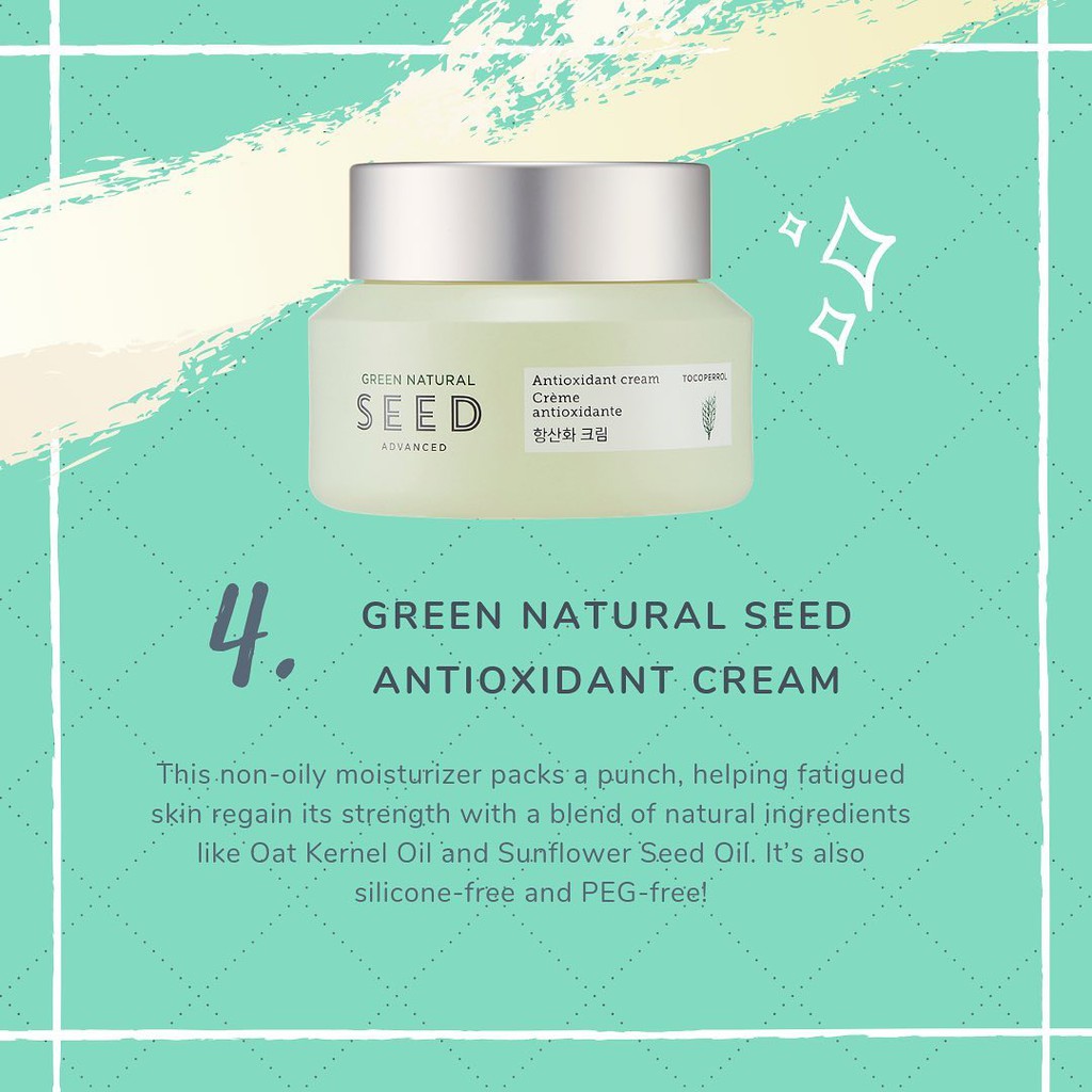 Kem Dưỡng Chống Lão Hóa The Face Shop Green Natural Seed Antioxidant Cream 50ml