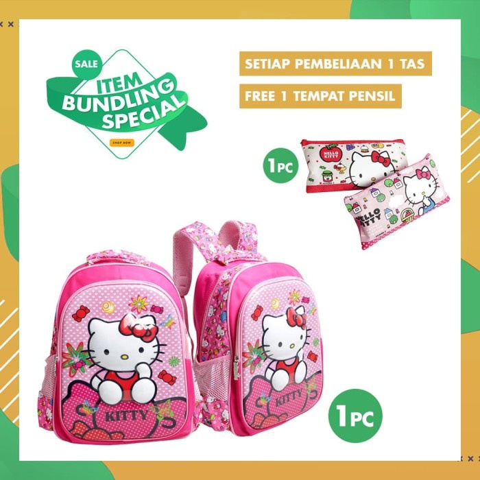 Ba Lô In Hình Nhân Vật Hoạt Hình Hello Kitty Z6U6 Cho Trẻ Em