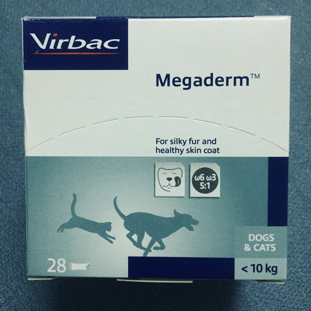 MEGADERM Virbac - Gel dinh dưỡng giúp mượt lông, da, giảm ngứa cho thú cưng chó, mèo [Type lẻ 4ml]