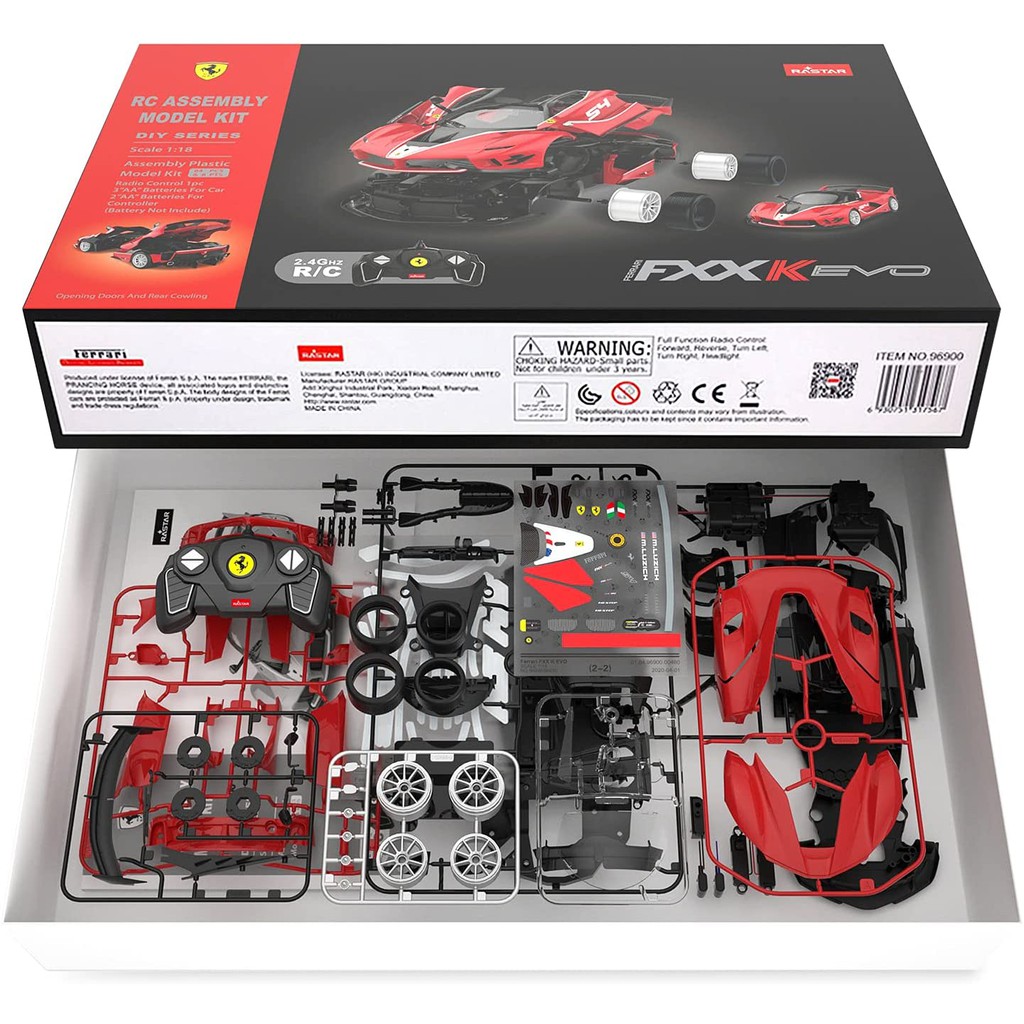 Bộ lắp ráp xe điều khiển Ferrari FXXK EVO (mở cửa & nắp máy) - R96900