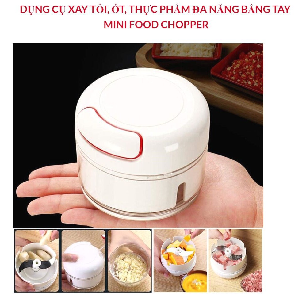 Dụng cụ máy  xay tỏi, ớt ,rau ,củ ,quả , thịt, cá một cách dễ dàng nhanh chóng để chế biến những món ăn ngon cho cả nhà