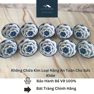 Bộ 10 chén ăn cơm bát tràng cao cấp, bát cơm cổ, chén cơm