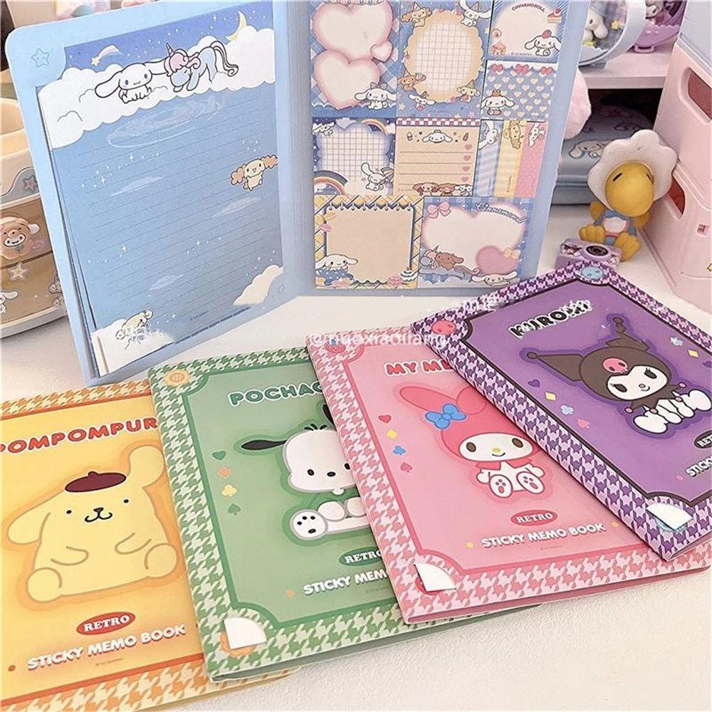 Mmluck note pad Sổ Tay Ghi Chú Họa Tiết anime my melody kuromi cinnamoroll Cho Nữ