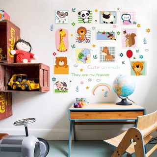 Decal dán tường ô thú ngộ nghĩnh