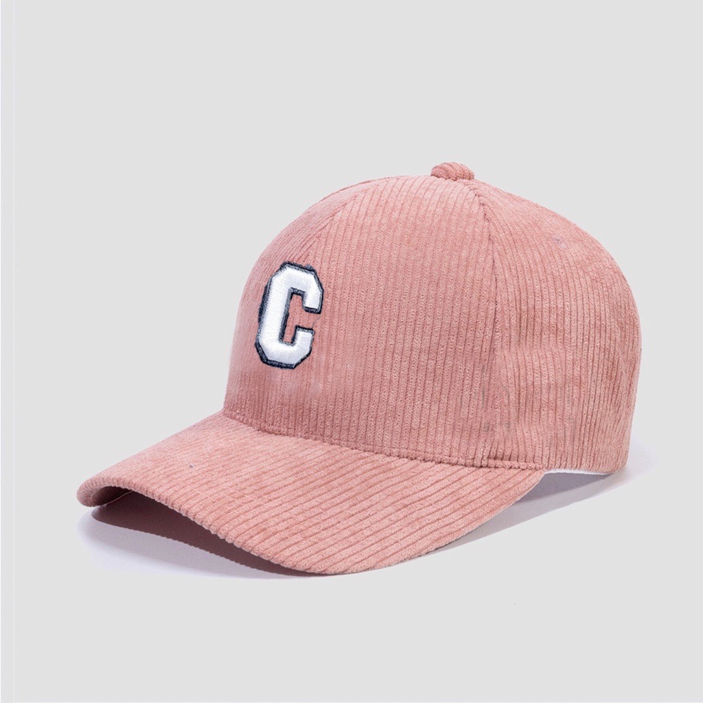 Mũ Lưỡi Trai Nón Kết Nhung Cao Cấp Thêu Chữ C Viền 418 Phong Cách Ulzzang Form Unisex Nam Nữ - Hazo