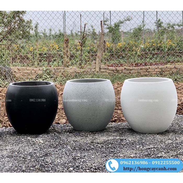Chậu đá mài tròn trứng cao