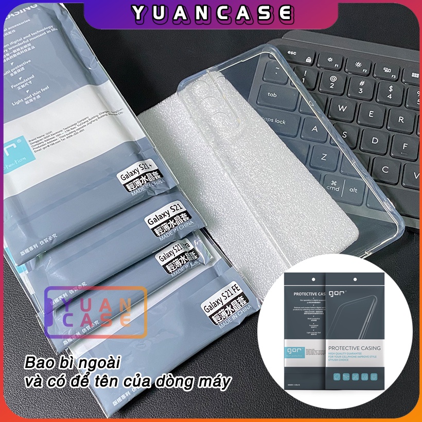 Ốp GOR dẻo trong che camera cho Samsung Galaxy S22 Ultra-S22+-S22 S21Ultra -S21Plus-S21FE-S21 siêu mõng - Hàng Nhập Khẩu