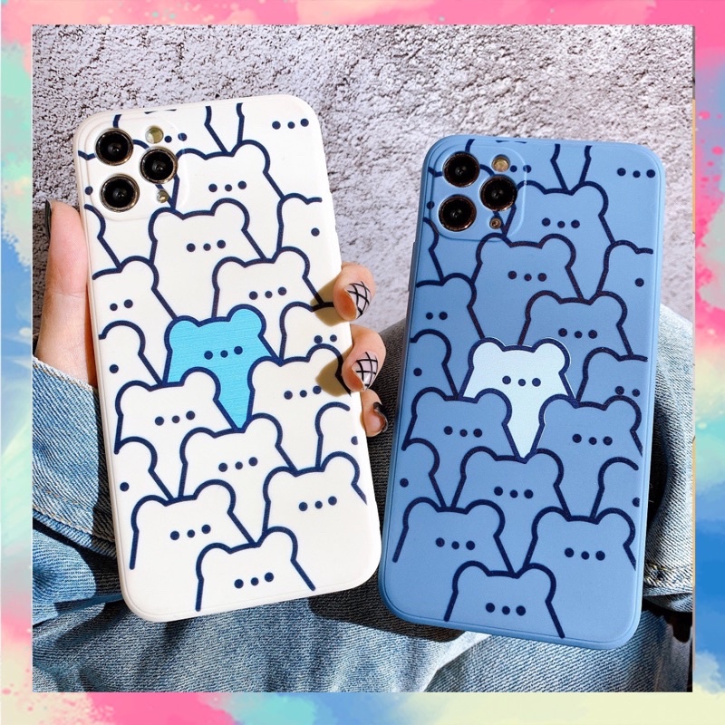 Ốp Lưng Silicon IPHONE-ANDROID Bảo Vệ CAMERA Pola Bears