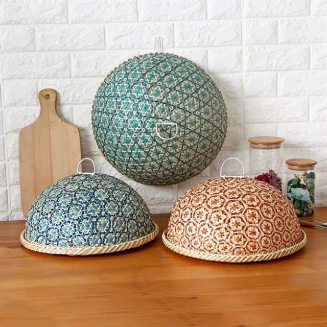 Lồng bàn đan hoạ tiết( size nhỏ 33cm) | BigBuy360 - bigbuy360.vn