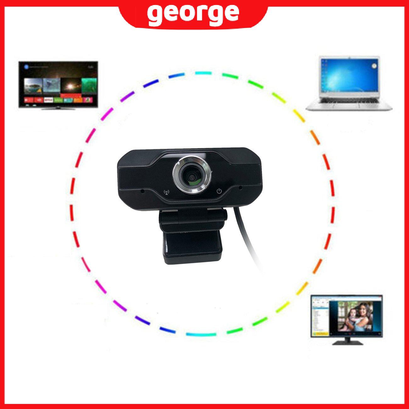 Webcam 1080p Hd Tự Cân Bằng Có Ống Kính Màu Trắng Kèm Micro Hỗ Trợ Giảng Dạy