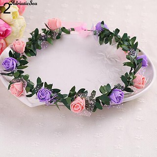 Vương miện cài tóc đính hoa hồng