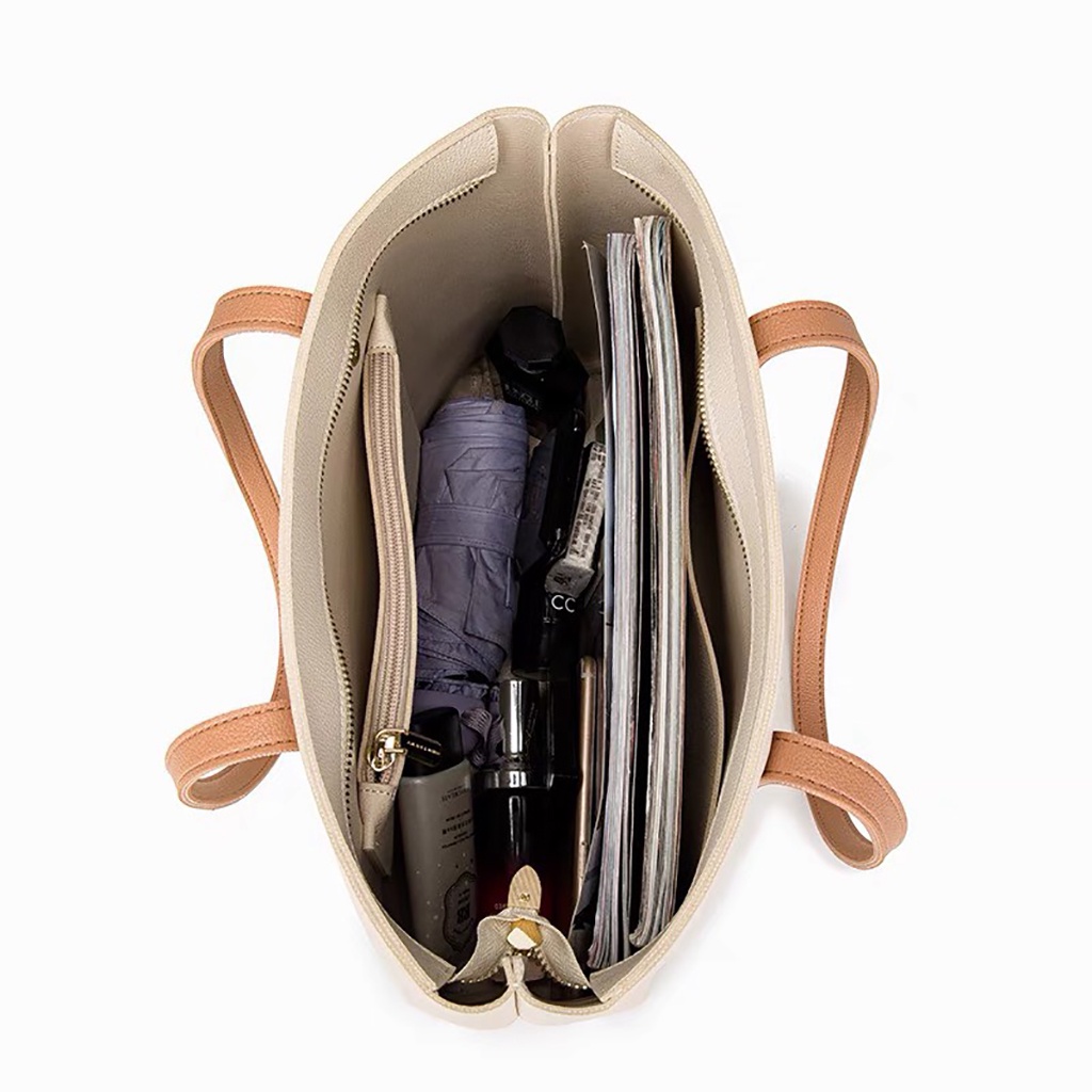 Túi xách công sở túi tote da có khóa miệng đeo vai giá rẻ đi học thời trang cao cấp TX05
