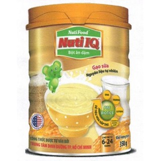 Bột ăn dặm Nuti IQ Gạo Sữa- Dành cho trẻ từ 6 đến 24 tháng.