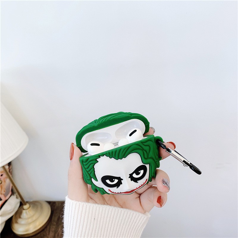 Airpods Pro Case 3D Joker Clown Cartoon Airpods case Soft Silicone Airpods 1 2 pro Wireless Earphone Cases