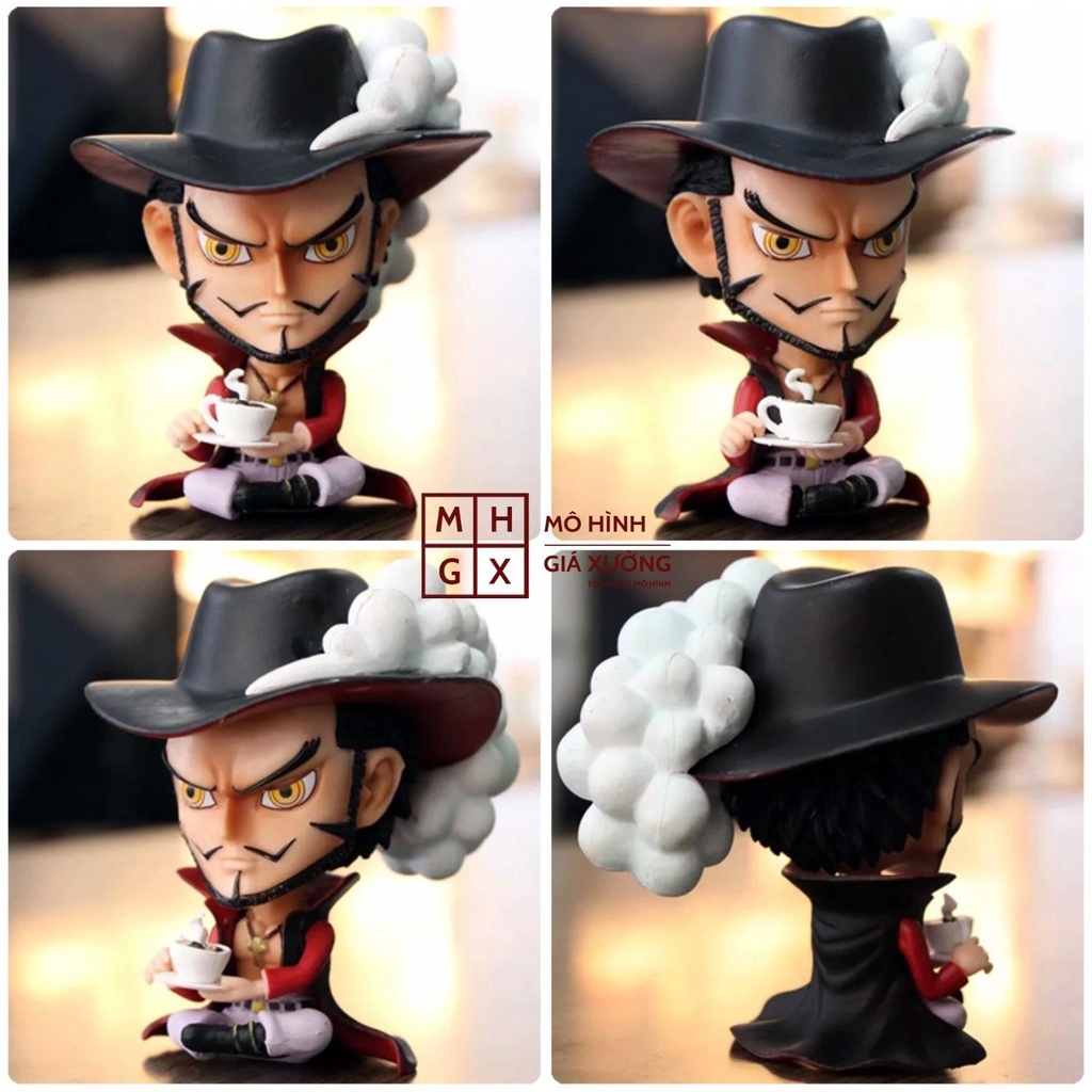 Mô hình One Piece chibi Mihawk Mắt Diều Hâu cực dễ thương cao 10 cm , figure one piece , mô hình giá xưởng