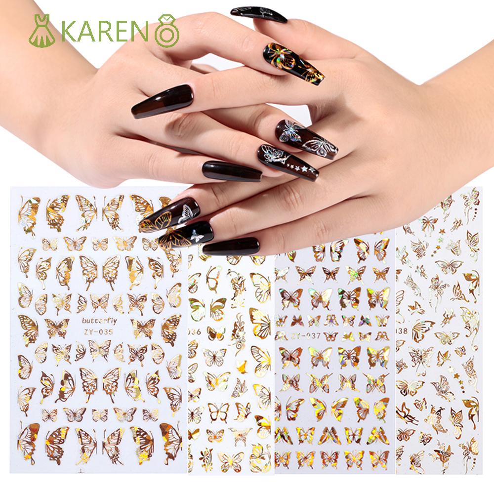 Sticker Dán Móng Tay Hình Bướm 3D Nhiều Màu Dễ Thương|Bộ Dụng Cụ Làm Móng Nghệ Thuật