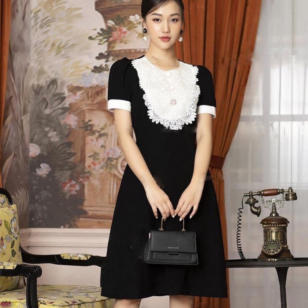 Đầm công sở - Váy dự tiệc chất rayon thái cao cấp co giãn nhẹ mặc thoáng Stefanie