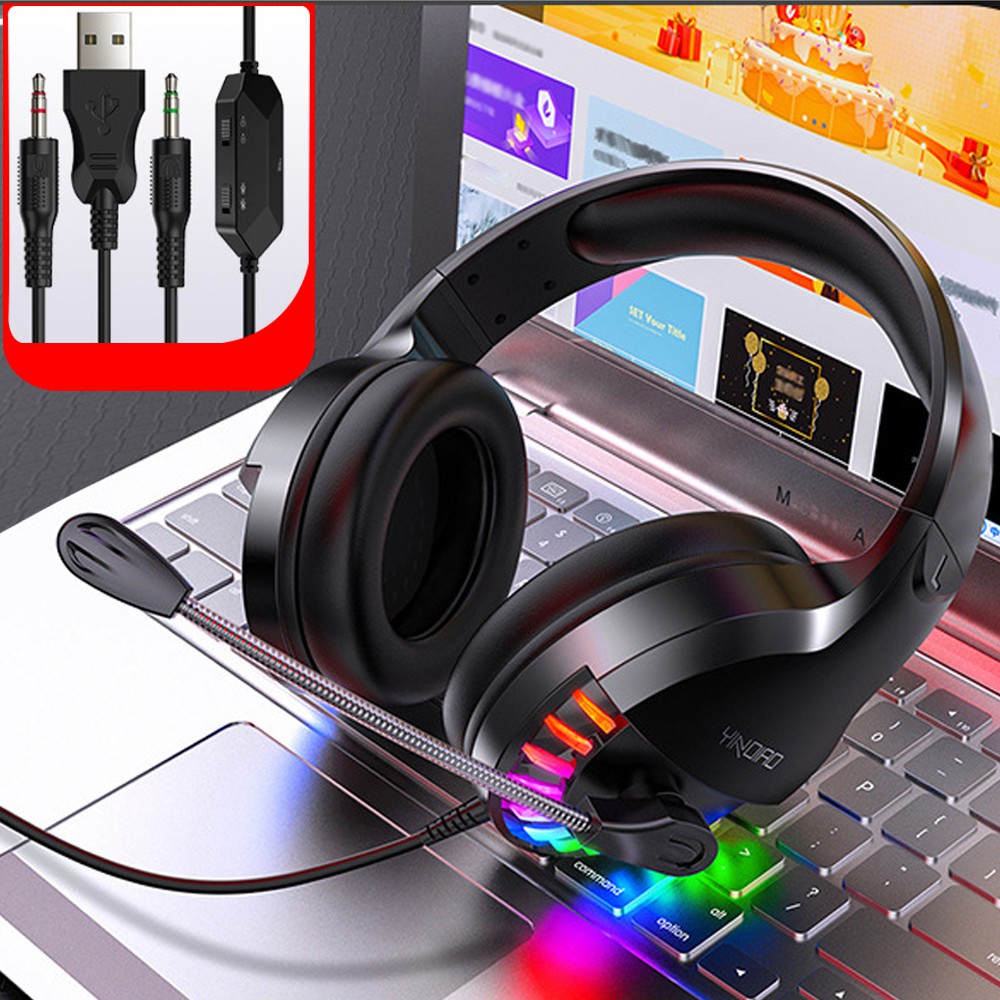 Tai nghe chụp tai Q2- Tai nghe có mic đàm thoại,đèn led nhiều màu sắc, dùng cho điện thoại, laptop, PC- Bảo hành 6 tháng