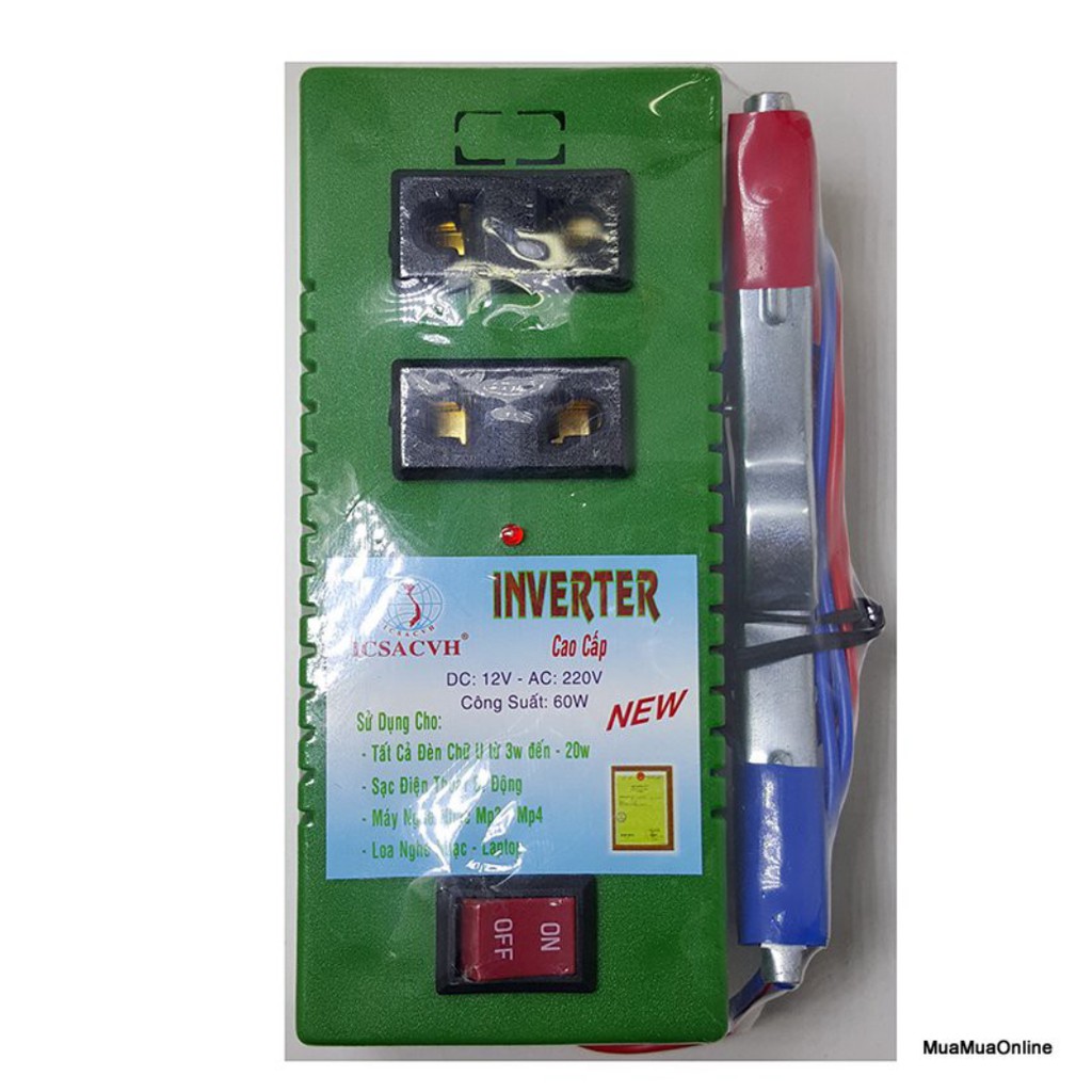Bộ Chuyển Điện Inverter 12V Ra 220V Công Suất 60W tốt