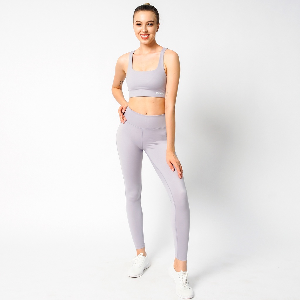 Quần tập gym yoga nữ cạp cao Runnavy by Carasix WLF65, quần legging nữ nâng mông tôn dáng