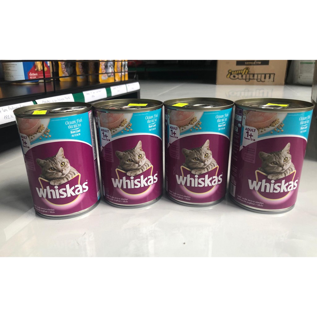 Combo 4 lon pate mèo Whiskas 400g