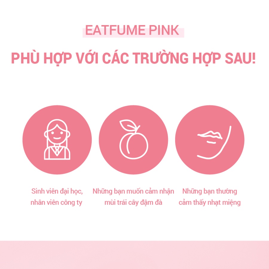 Viên thơm miệng hương đào Eatfume Pink chăm sóc hơi thở 24 viên / vỉ