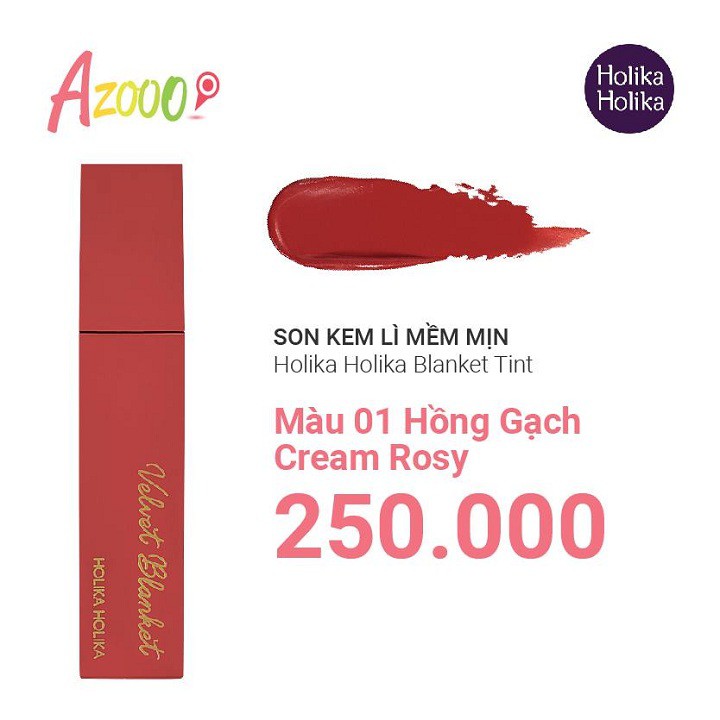 Son lì Hàn Quốc - Son kem lì mềm mịn Holika Holika Blanket Tint  - son lì | BigBuy360 - bigbuy360.vn