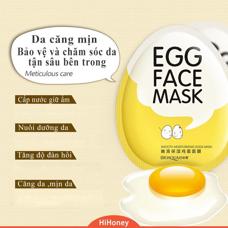 Mặt Nạ Trứng Dưỡng Ẩm Sáng Da Bioaqua Nội Địa Trung EGG FACE MASK